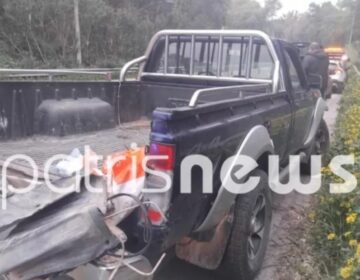 Πρωτοφανής απόπειρα κλοπής ΑΤΜ στην Αχαΐα: Το φόρτωσαν σε καρότσα αλλά τους έπεσε στον δρόμο