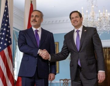 Συνάντηση του Μάρκο Ρούμπιο με τον Χακάν Φιντάν στο Στέιτ Ντιπάρτμεντ