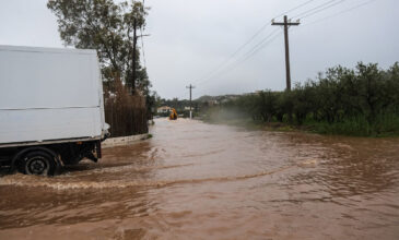 Πολλά προβλήματα σε περιοχές της Ηλείας από το κύμα κακοκαιρίας
