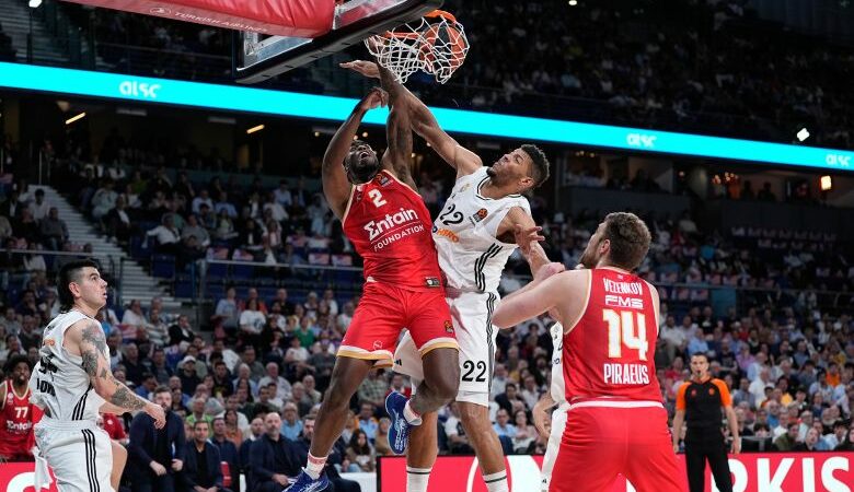 Euroleague: Η Ρεάλ μείωσε σε 2-1 νίκες την σειρά με τον Ολυμπιακό