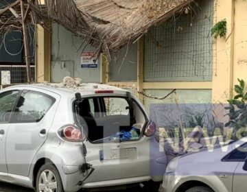Κατέρρευσε τμήμα ταράτσας στις Μεσαμπελιές Ηρακλείου και από τύχη δεν υπήρξαν θύματα