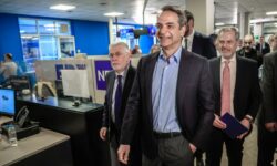 Την ΕΡΤ επισκέφθηκε ο πρωθυπουργός Κυριάκος Μητσοτάκης