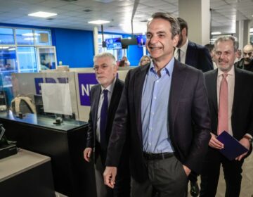 Την ΕΡΤ επισκέφθηκε ο πρωθυπουργός Κυριάκος Μητσοτάκης