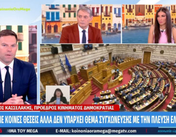 Κασσελάκης: «Δεν τίθεται θέμα συγχώνευσης με την Πλεύση Ελευθερίας»