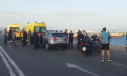Σοκ στη Μυτιλήνη: Αγροτικό αυτοκίνητο έκανε «βουτιά» στο λιμάνι