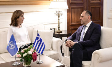 Συνάντηση Γεραπετρίτη με την προσωπική απεσταλμένη του ΓΓ του ΟΗΕ για το Κυπριακό