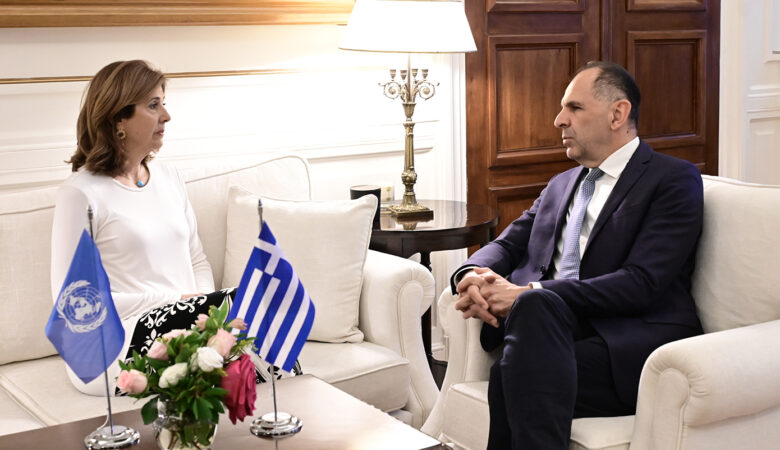 Συνάντηση Γεραπετρίτη με την προσωπική απεσταλμένη του ΓΓ του ΟΗΕ για το Κυπριακό