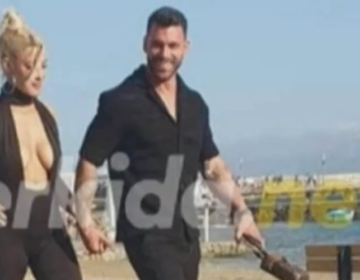 Ιωάννα Τούνη και Στάθης Σχίζας χέρι-χέρι στην Μύκονο