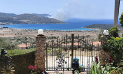 Μεγάλη πυρκαγιά σε χαμηλή βλάστηση στην Παλαιά Φώκαια – Μήνυμα του 112 – Διακοπή κυκλοφορίας στη λεωφόρο Σουνίου
