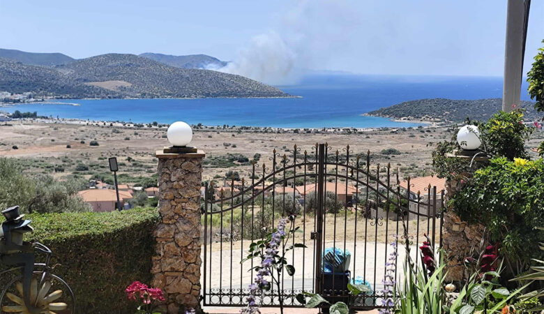 Μεγάλη πυρκαγιά σε χαμηλή βλάστηση στην Παλαιά Φώκαια – Μήνυμα του 112 – Διακοπή κυκλοφορίας στη λεωφόρο Σουνίου