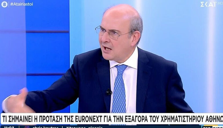 Χατζηδάκης: Ψήφος εμπιστοσύνης η πρόταση εξαγοράς του Χρηματιστηρίου Αθηνών