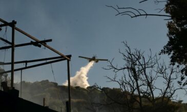 Μαίνεται η φωτιά στην Ραφήνα – Κάηκαν σπίτια – ‘Εχει κατεύθυνση προς τα Σπάτα