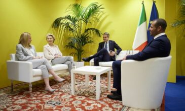 Συνάντηση Μητσοτάκη με Ούρσουλα φον ντερ Λάιεν, Τζόρτζια Μελόνι και Ρόμπερτ Αμπέλα