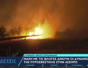 Ολονύχτια μάχη με τις φλόγες στην Άσσηρο Θεσσαλονίκης – Ενεργό το πύρινο μέτωπο, με καλύτερη εικόνα