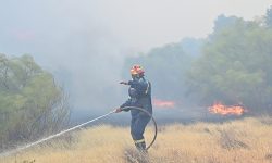 Μεγάλη φωτιά στην Κερατέα: Στα σπίτια η πύρινη λαίλαπα – Μηνύματα του 112 για εκκένωση των οικισμών Δημολάκι και Συντερίνα