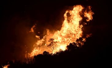 Ολονύκτια μάχη με την φωτιά στην Κερατέα: Το πύρινο μέτωπο εκτείνεται στα 5 χιλιόμετρα