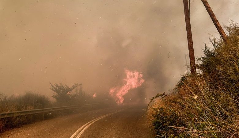Σε εξέλιξη φωτιά στο Χελιδόνι Ηλείας – Μήνυμα από το 112