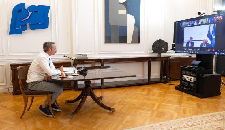Μητσοτάκης στην τηλεδιάσκεψη ηγετών για την Ουκρανία: «Προτεραιότητα η κατάπαυση του πυρός»