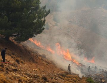 Δύο τα πύρινα μέτωπα στην Χίο – Μήνυμα για εκκένωση της Σπαρτούντας προς Καρδάμυλα