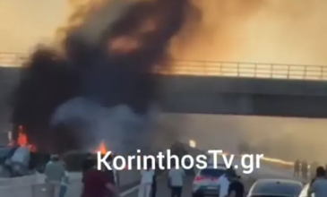 Ανατροπή φορτηγού στην εθνική οδό Αθηνών- Κορίνθου έφερε μποτιλιάρισμα