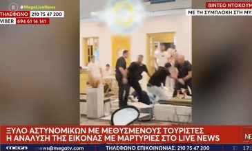 Άγρια συμπλοκή μεταξύ αστυνομικών και τουριστών στη Μύκονο – Δείτε βίντεο
