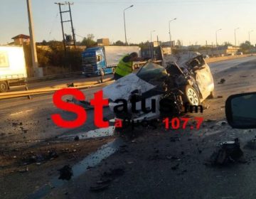 Σοβαρό δυστύχημα στο Δερβένι Θεσσαλονίκης: Συγκρούστηκαν δύο αυτοκίνητα, το ένα εξ αυτών ανετράπη με αποτέλεσμα να περάσει στο αντίθετο ρεύμα