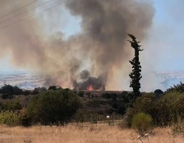 Φωτιά σε χαμηλή βλάστηση στο Πλαγιάρι του δήμου Θέρμης