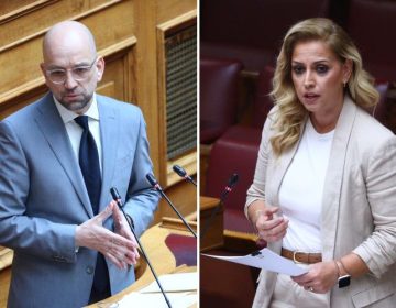 Οργισμένη η Ραλλία Χρηστίδου με Κώστα Μπάρκα στη Βουλή: «Αν ξαναγελάσεις την ώρα που μιλάω, θα σου σπάσω τα μούτρα»