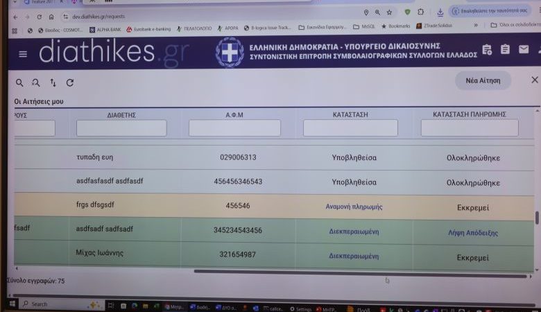 Από 1η Νοεμβρίου σε λειτουργία η πλατφόρμα δημοσίευσης διαθηκών