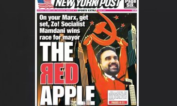 «Το κόκκινο μήλο» – Με… Μαρξ και σφυροδρέπανο, το πρωτοσέλιδο της New York Post για τον Ζόραν Μαμντάνι