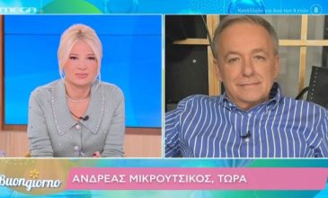 Ο Ανδρέας Μικρούτσικος για την υγεία του: «Αν δεν προσέξω, μπορεί να με στείλει στο νοσοκομείο»