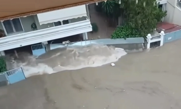 Κατάρρευση μαντρότοιχου στον Άλιμο από την κακοκαιρία