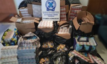 Κατασχέθηκαν πάνω από 100.000 τεμάχια λαθραίων τσιγάρων στην Θεσσαλονίκη
