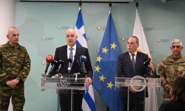 Δένδιας από Λευκωσία: «Η Ελλάδα θα συμβάλει με κάθε δυνατό τρόπο στην άμυνα της Κυπριακής Δημοκρατίας»