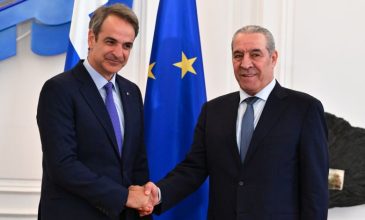 Συνάντηση Μητσοτάκη με τον αντιπρόεδρο της Παλαιστινιακής Αρχής