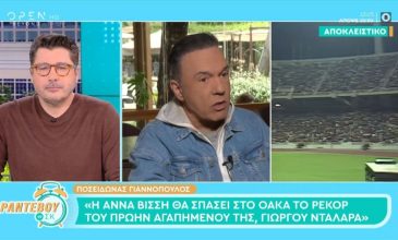 Ποσειδώνας Γιαννόπουλος: «Η Βίσση θα σπάσει το ρεκόρ του πρώην αγαπημένου της, Γιώργου Νταλάρα, στο ΟΑΚΑ»