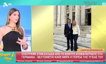 Τσιμτσιλή για την υγεία του Γ. Μυλωνάκη: Πλέον είναι στην Ελλάδα, σε ένα κέντρο αποκατάστασης, είναι καλύτερα τα πράγματα
