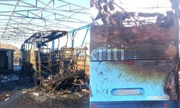 Φωτιά σε σταθμευμένο λεωφορείο κοντά στο αεροδρόμιο του Ηρακλείου