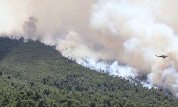 Σε δύο βασικές ζώνες οι σημαντικότερες ενεργές εστίες της πυρκαγιάς στη Δυτική Αττική