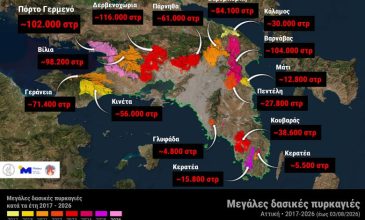 Το 42% των δασών της Αττικής κάηκε τα τελευταία δέκα χρόνια