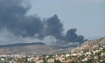 Έπιασε φωτιά κοντά στον Ναύσταθμο Σαλαμίνας – Αναφορές από κατοίκους για εκρήξεις