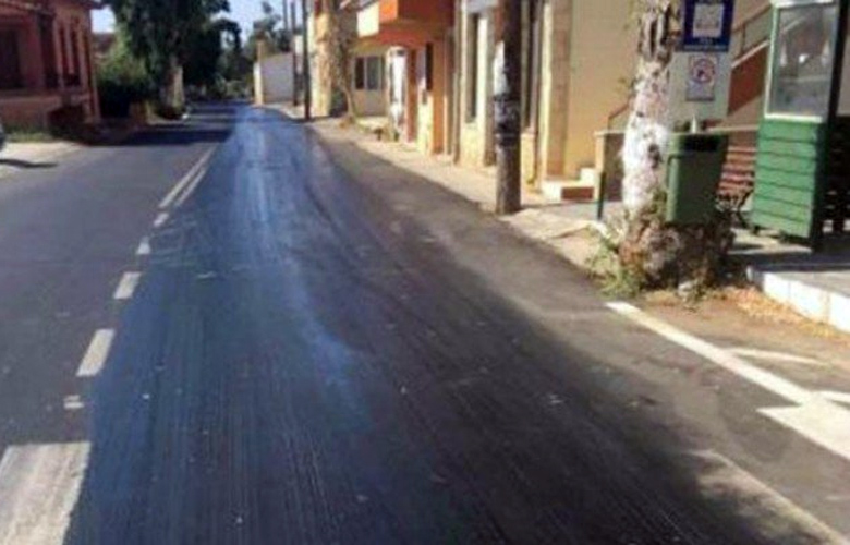 Στην Κρήτη οι δρόμοι… λιώνουν από τη ζέστη!