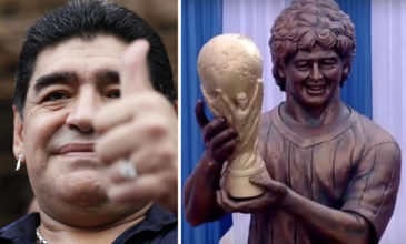 Το… τρομακτικό άγαλμα του Ντιέγκο Μαραντόνα στην Ινδία