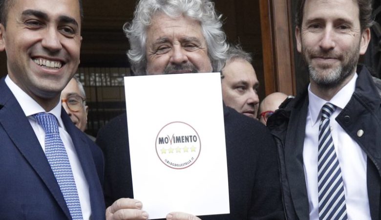 Πρώτος ο Γκρίλο, τρίτος ο Μπερλουσκόνι στην πρόθεση ψήφου των Ιταλών