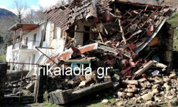 Γκρεμίζονται σπίτια από τις κατολισθήσεις στην Καρδίτσα