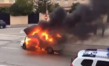 Φλεγόμενο όχημα έσπειρε τον πανικό στο Αλικάντε της Ισπανίας