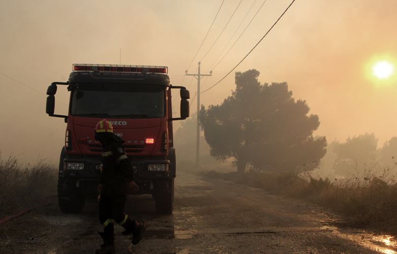 Πυρκαγιά στην περιοχή Νερατσούλες, κοντά στην πόλη της Ζακύνθου