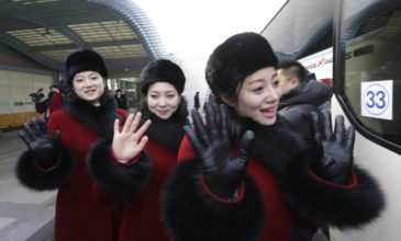 Οι μαζορέτες της Βόρειας Κορέας έτοιμες για τους Ολυμπιακούς Αγώνες