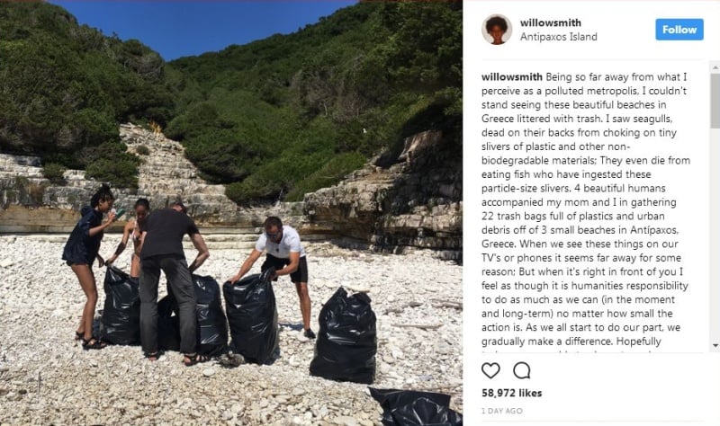 Ο Γουίλ Σμιθ και η οικογένειά του μάζεψαν σκουπίδια από παραλίες στους Αντίπαξους